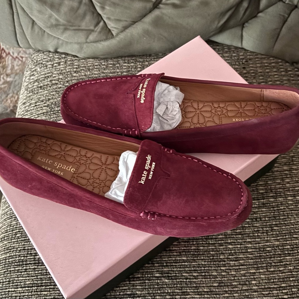 Kate Spade Red Loafers Slip-Ons - Picture 2 of 6